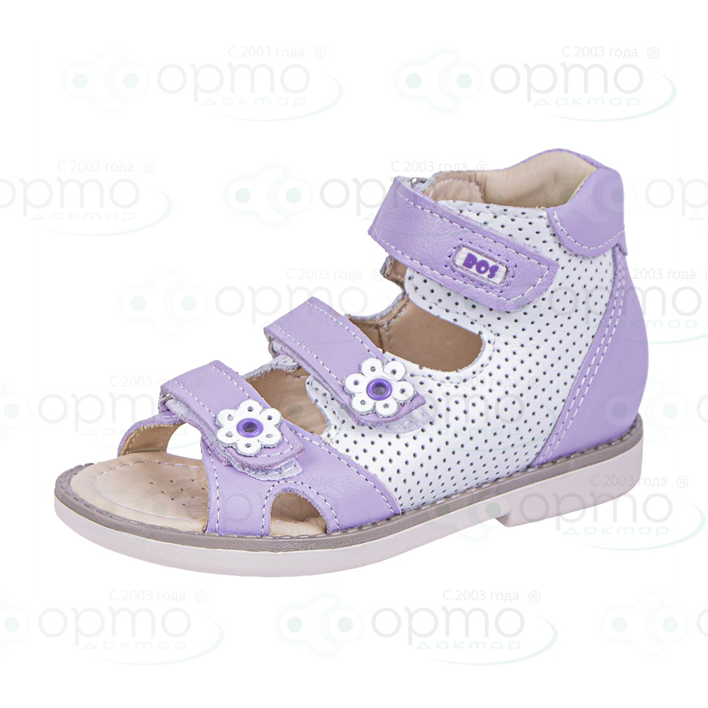 Сандалики фиолетовые с белым 055-812 (36)