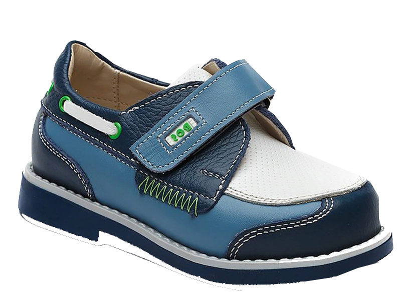 Мокасины бело-голубые 104-711 (28)