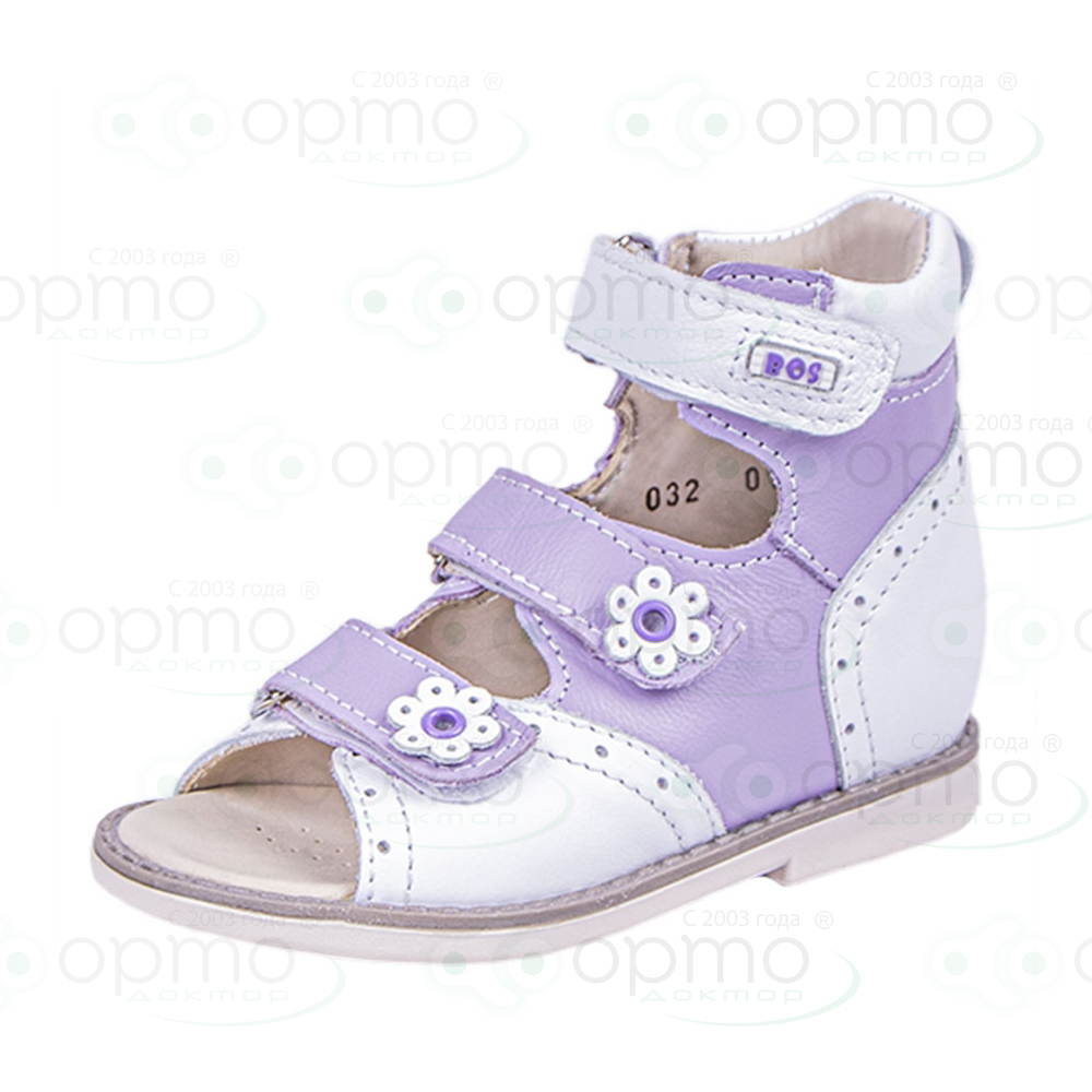 Сандалики высокие белые 032-017 (35)