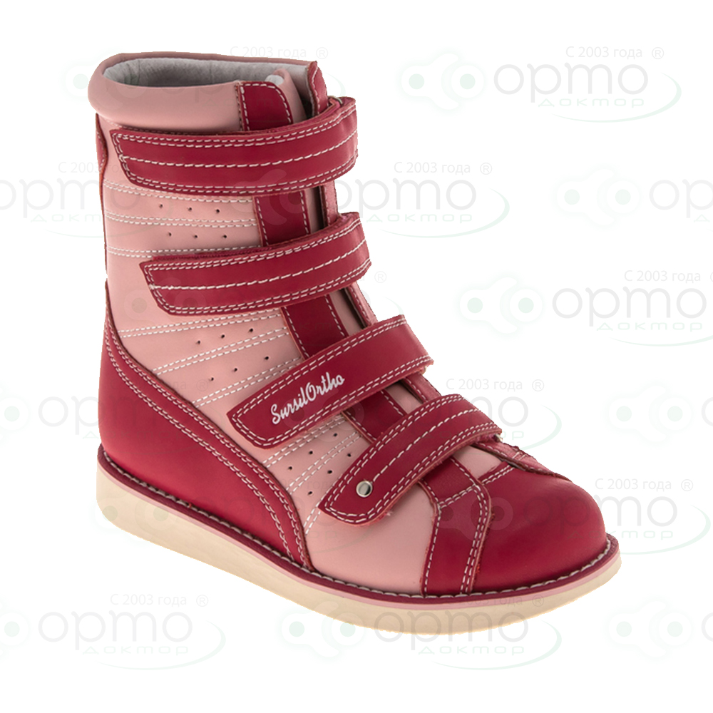 Ботинки ортопедические Сурсил  на девочку (36,розовый)