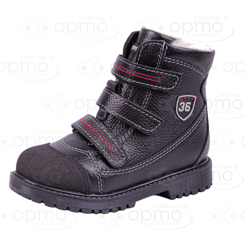 Ботинки на меху черные 420-132 (29)