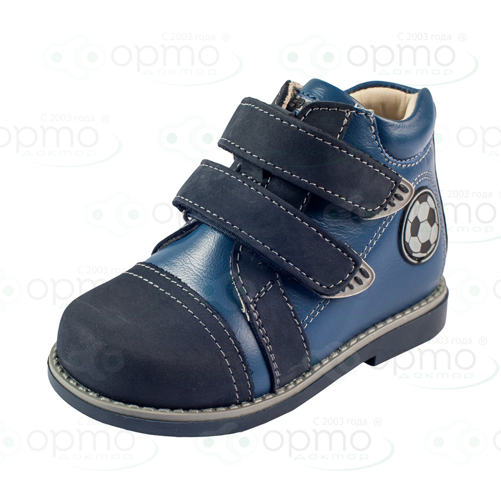 Ботинки на байке синий с мячом 139-722 (31)