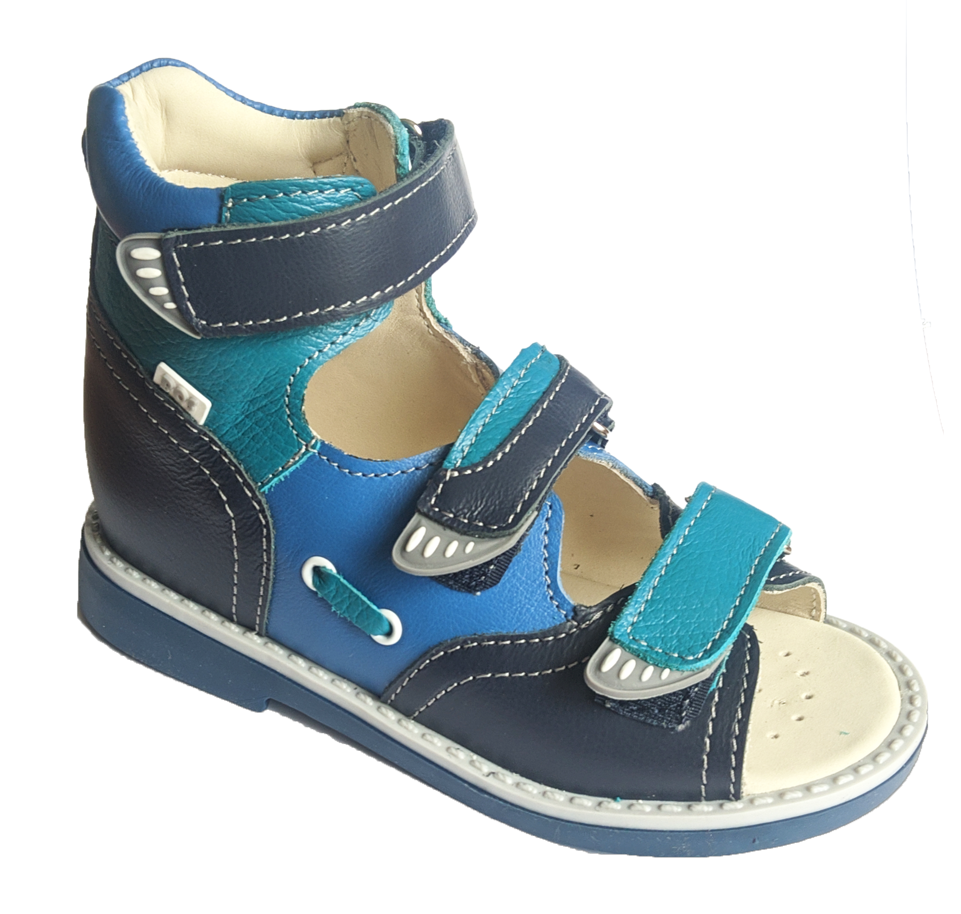 Сандалики высокие сине-голубые 033-71 (36 синий)