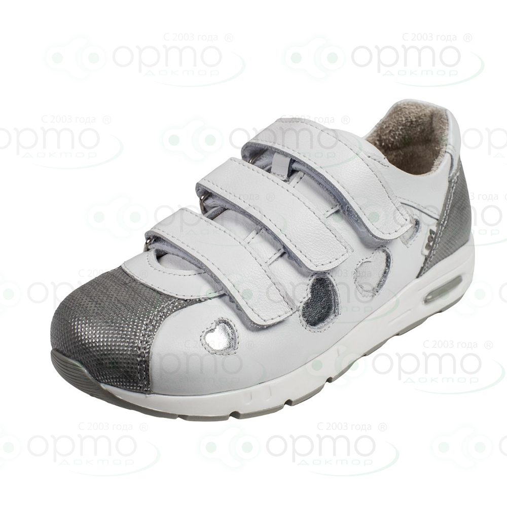 Кроссовки белые с серебром 314-01 (36)