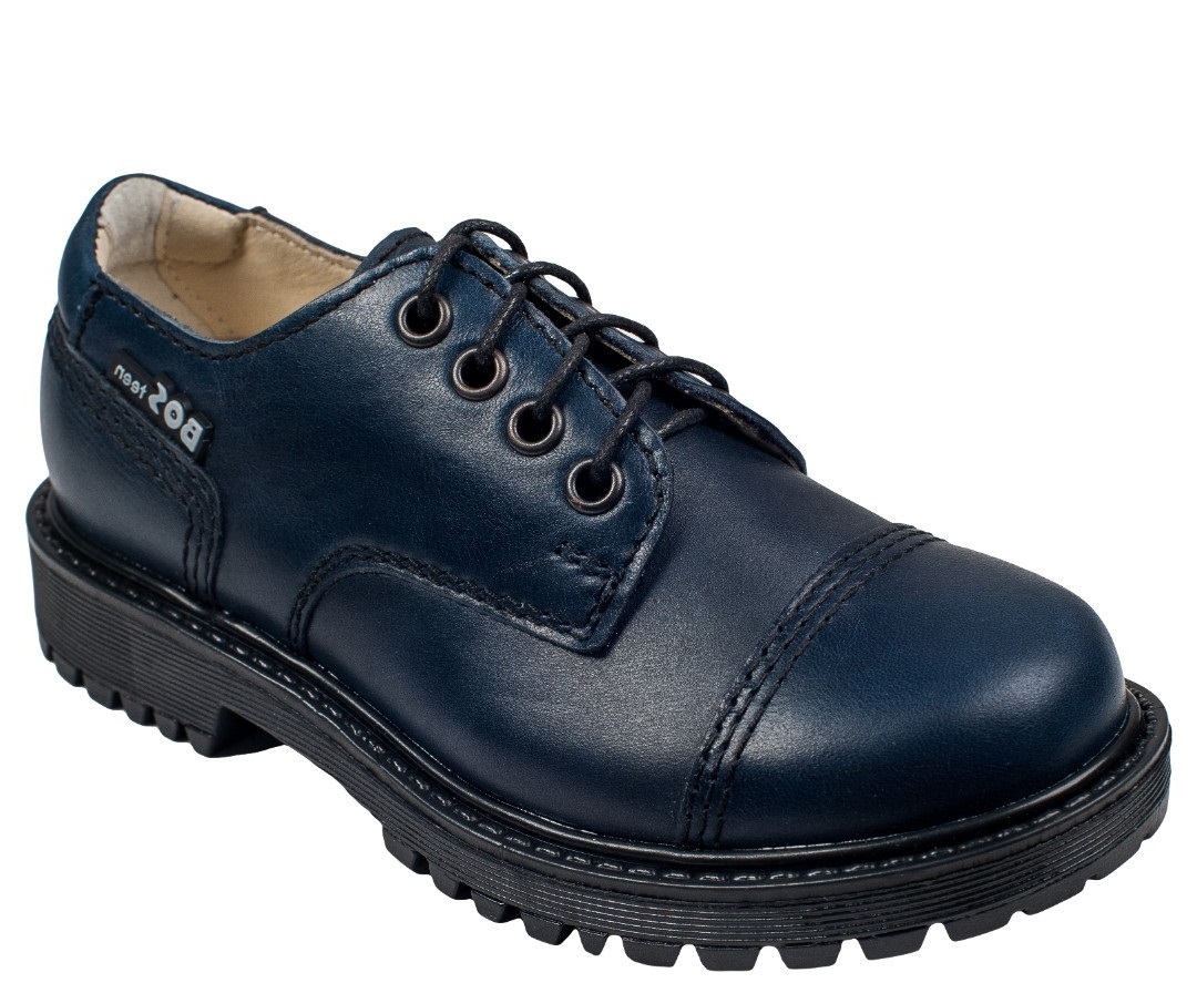 Полуботинки синие на шнурках 211-713 (40)