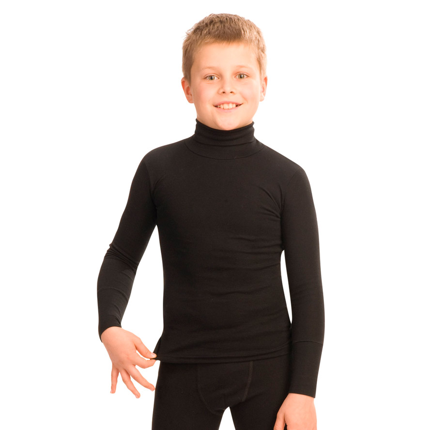 FC 154 Футболка для мальчиков с длин. рукав. и высок. воротником (№8, серый)