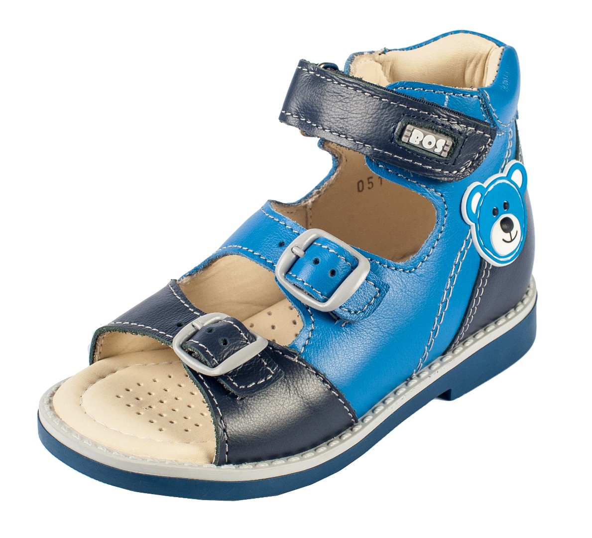 Сандалики синие с мишкой  (30)