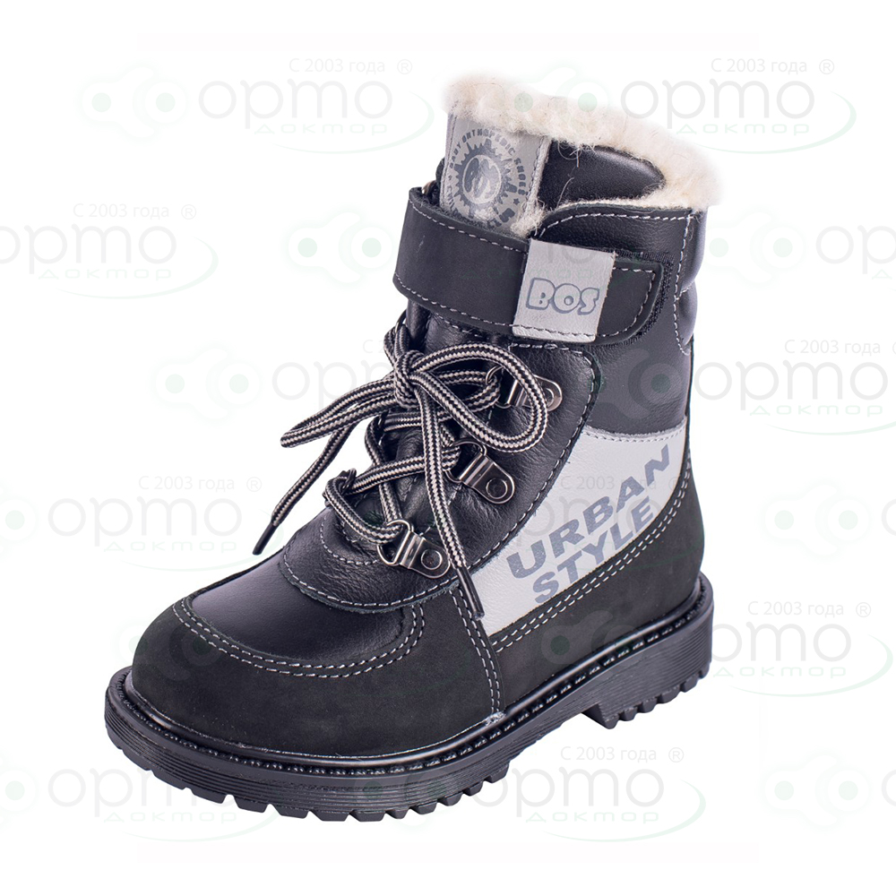 Ботинки на меху черные 042-131 (34)