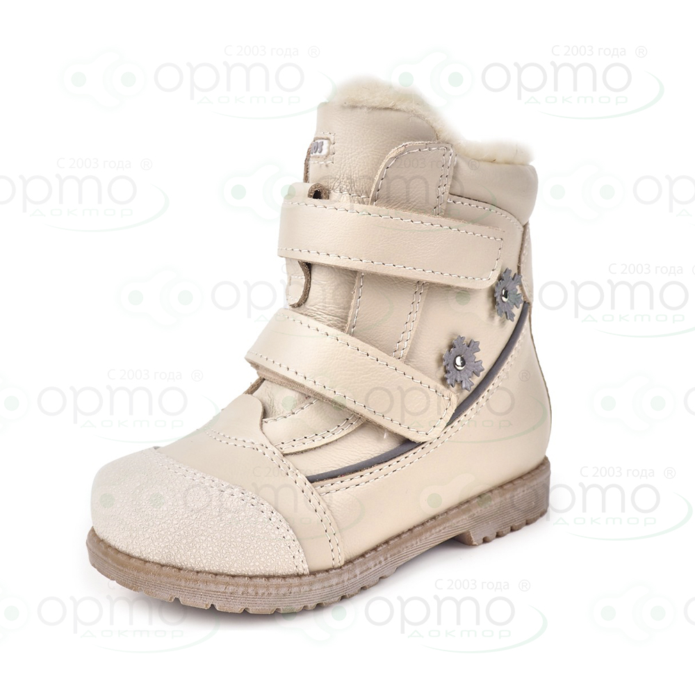 Ботинки на меху бежевые 158-63 (25)