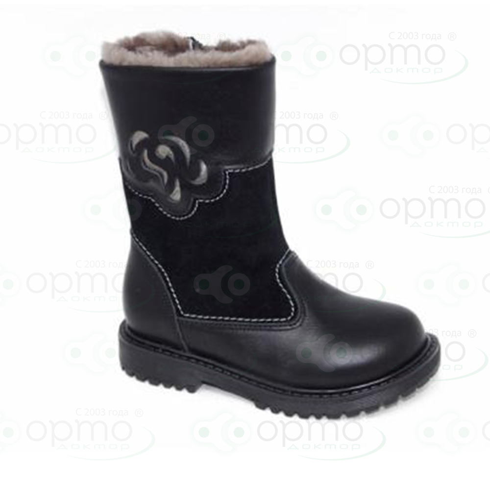 Сапожки девочка зима черные 141-13 (27)