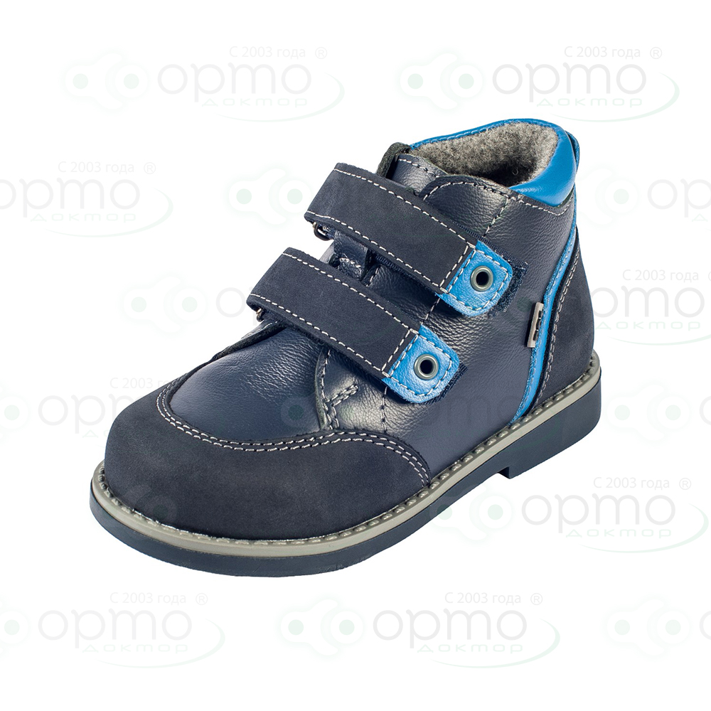 Ботинки на байке синие 173-721 (36)