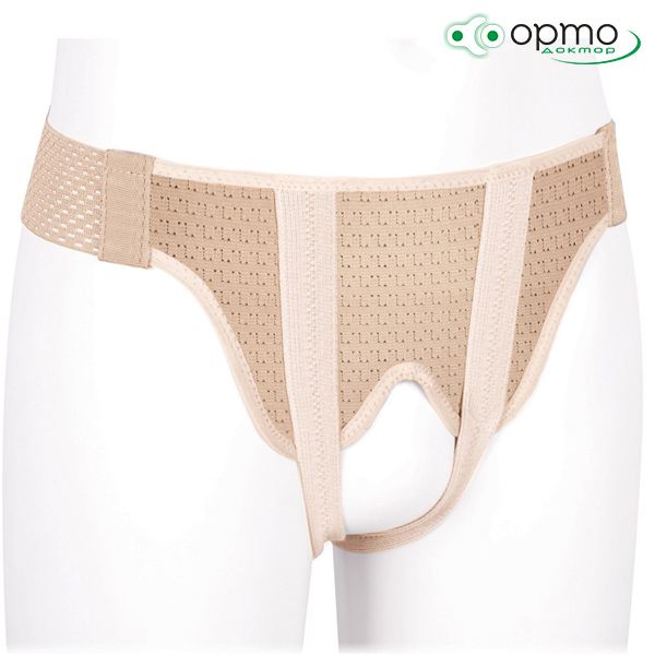 Бандаж грыжевой паховый с 2-мя пелотами БГП (98-112см, XL, бежевый)