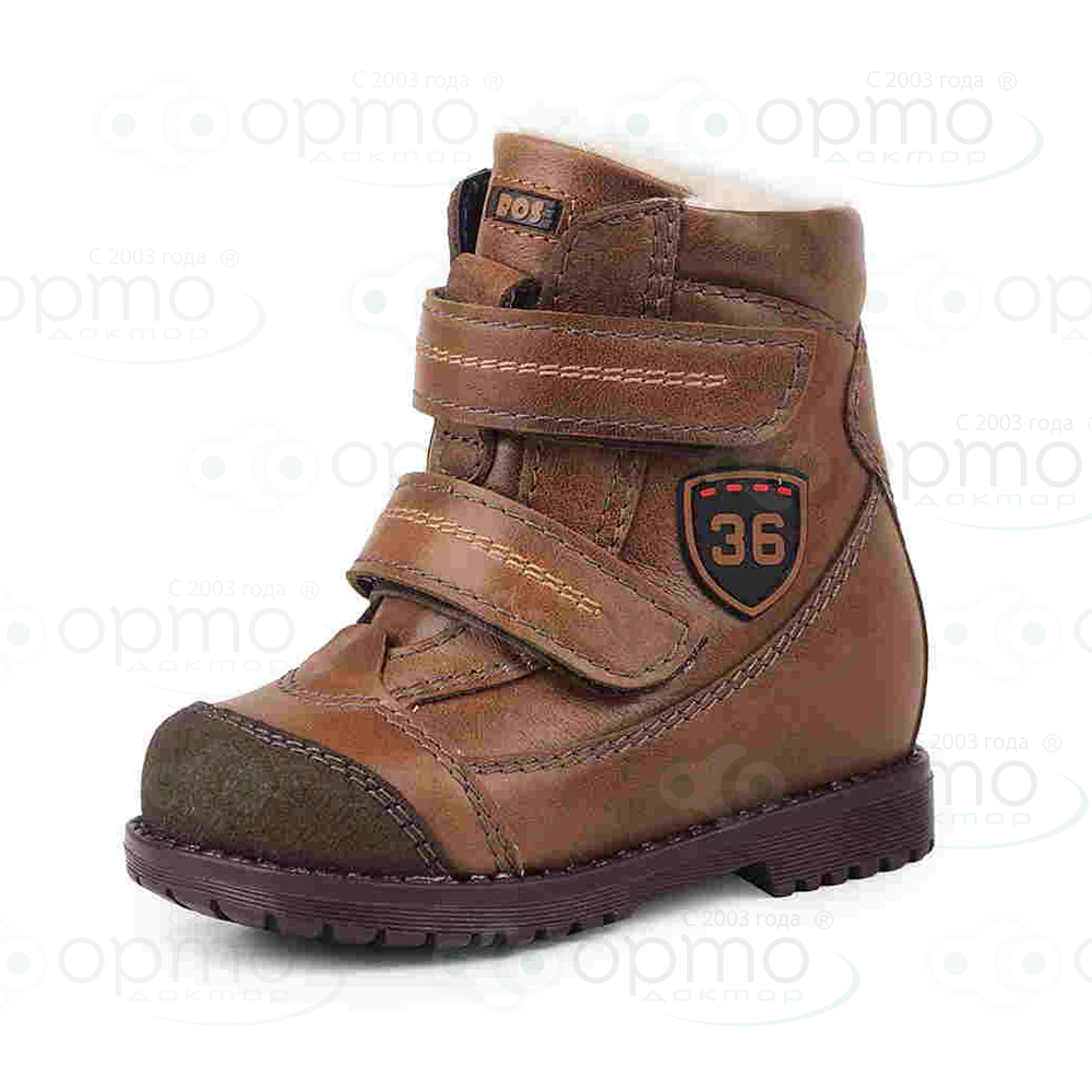 Ботинки на меху коричневые 422-53 (24)