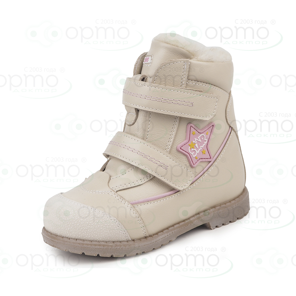 Ботинки на меху бежевые 422-63 (25)