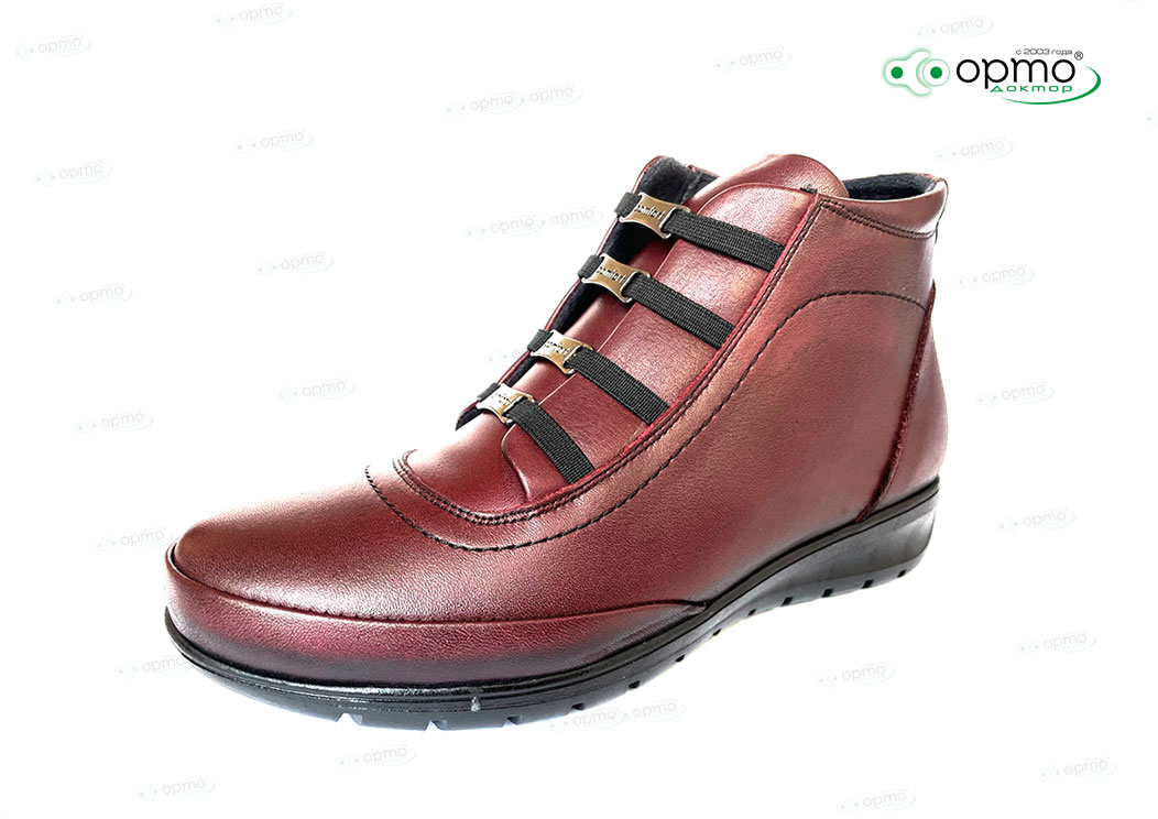 FOOTWELL Ботинки женские анатомические,бордовые 7119 (42)