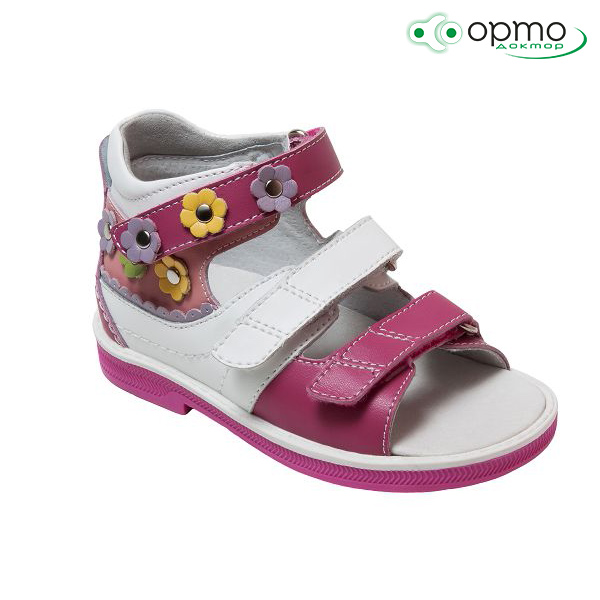 Сандали летние ОРТОБУМ 43397-4 бело-роз. (27)