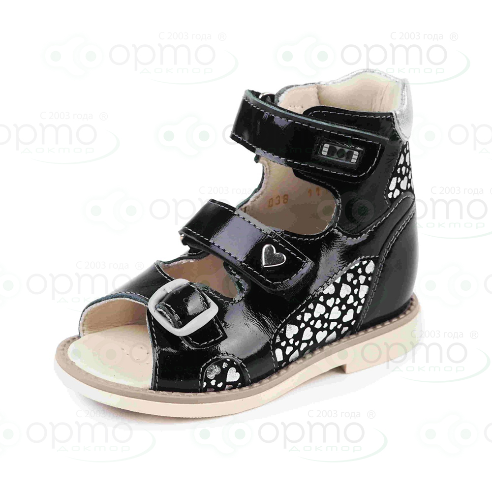 Сандалики высокие черные 038-111 (33)